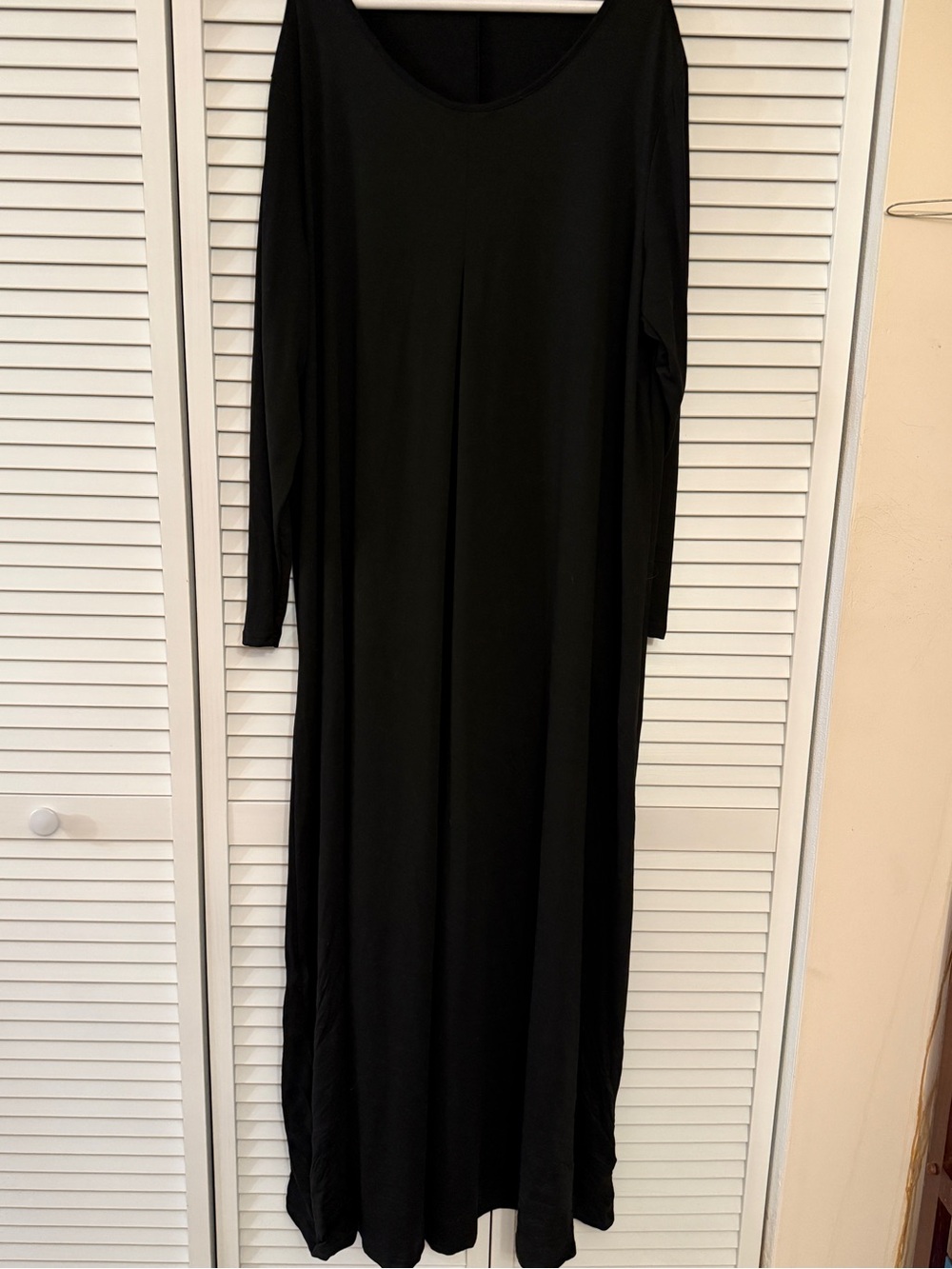 Black Long Sleeve Maxi Dress - Unbranded